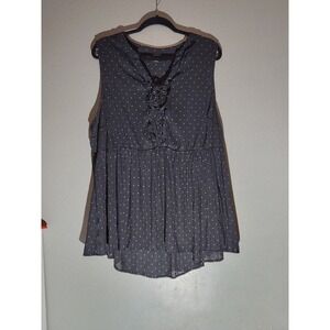 Torrid 3 Womens tank‎ top black Polka Dots